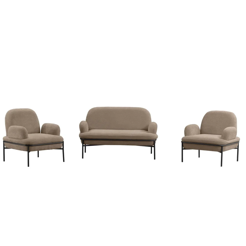 Zyricus sofagruppe 2-seters sofa + 2 lenestoler Teddy v:2680732 Zyricus sofagruppe 2-seters sofa + 2 lenestoler Teddy v:2680732
