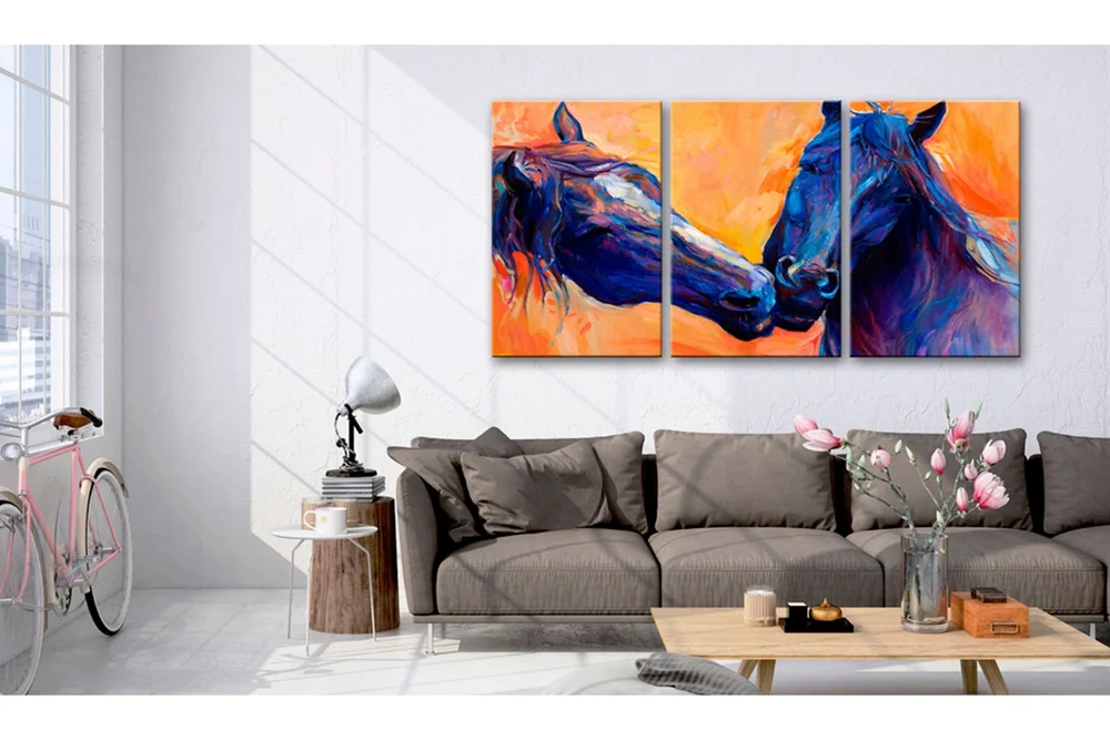 Tavle Blue Horses 120X60 v:5997418