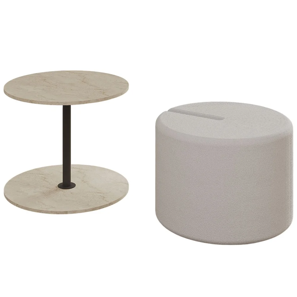 Torven Sett med sidebord 43x47x43 cm v:1587190