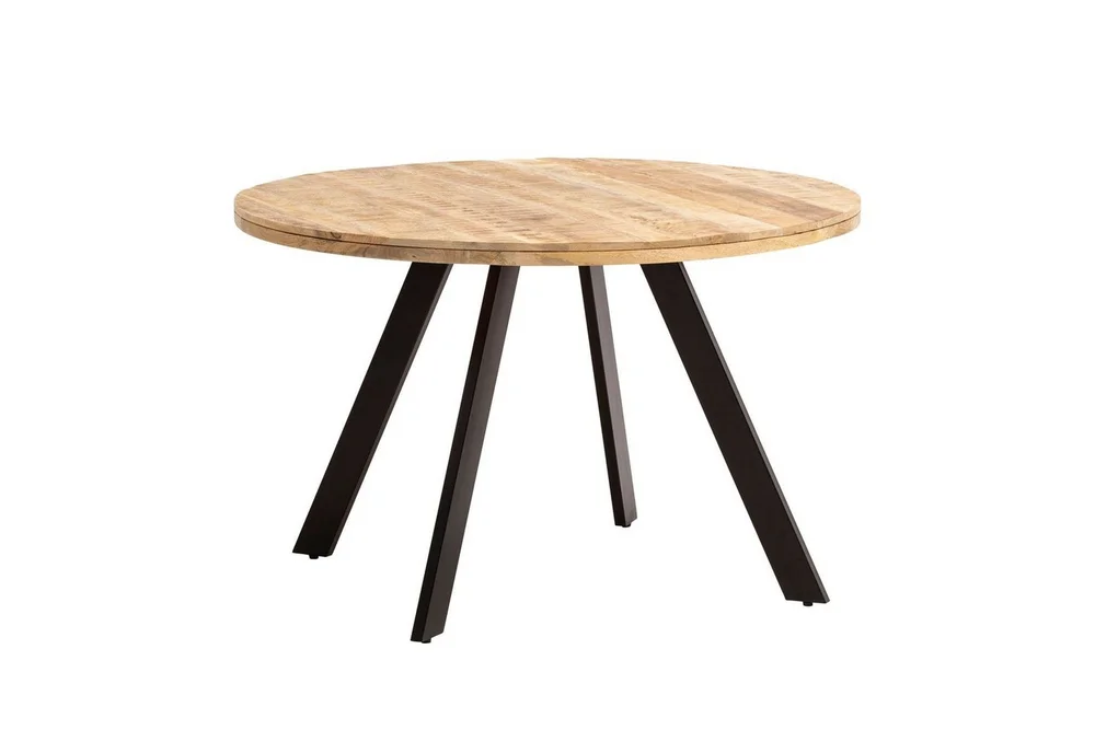 Spisebord Wohnling rundt massivt tre moderne landlig stil 120 cm v:8766902