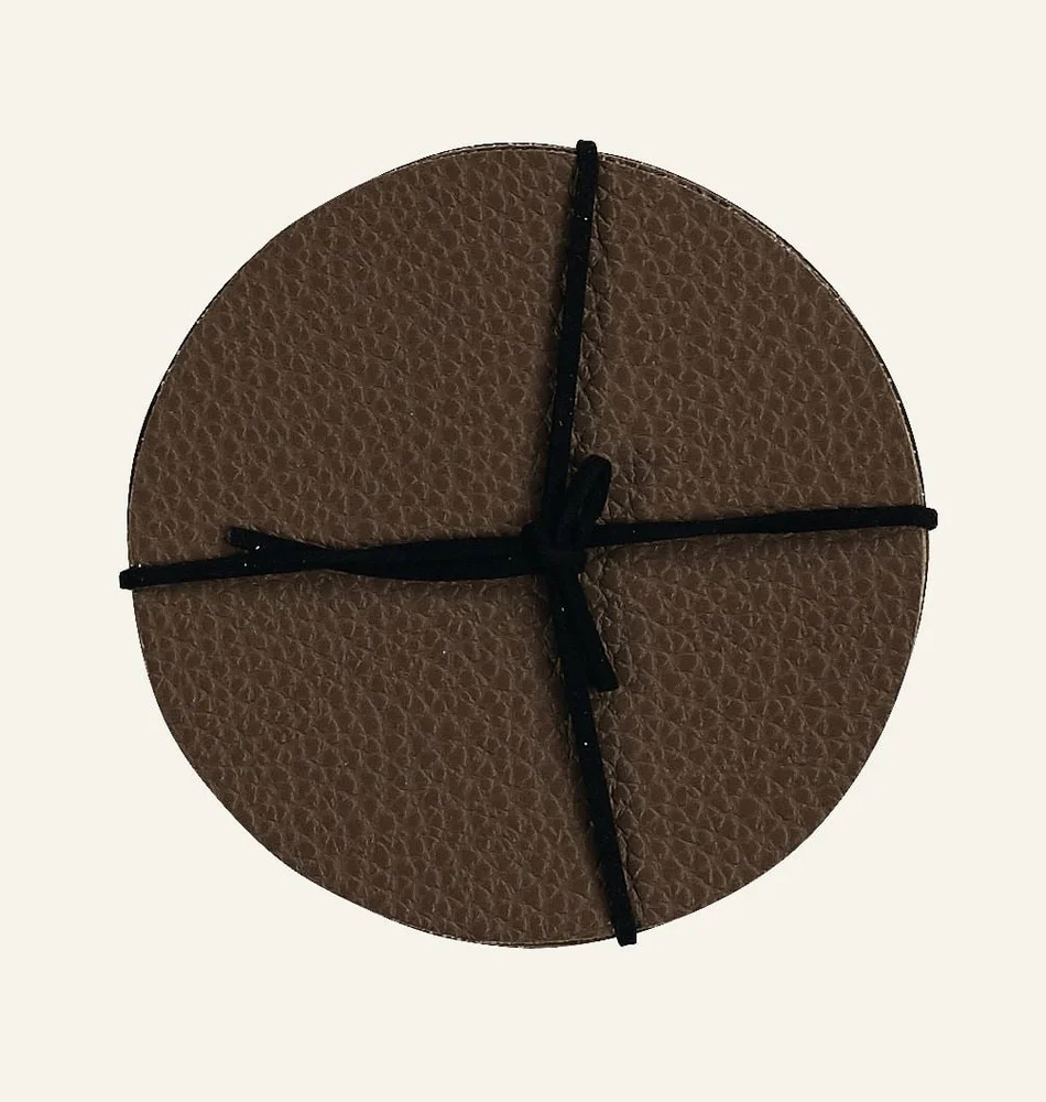 4pk drikkebrikke brun – ø10 cm v:966824