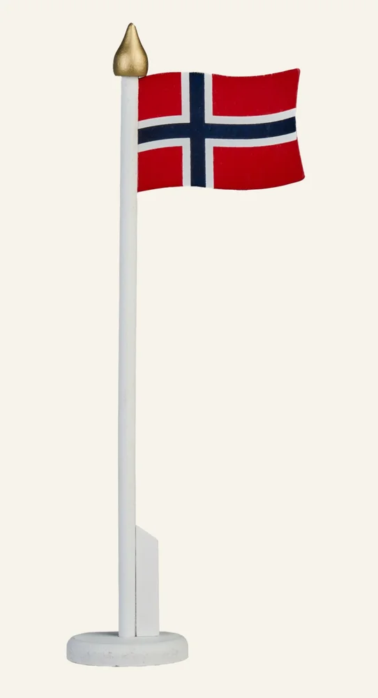 Flaggpynt multi rød - 30cm v:4815592