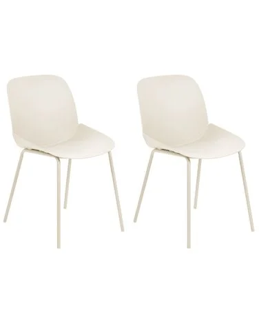 Sett med 2 spisestoler MILACA Beige v:818117