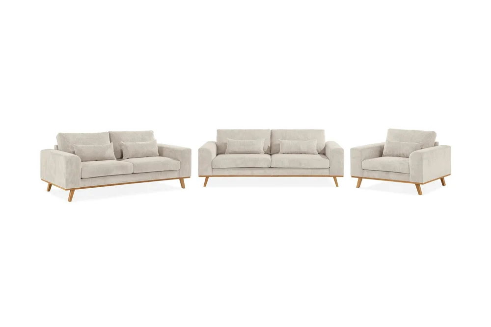 Copenhagen Sofagruppe 3-seter + 2-seter Sofa + Lenestol i Manchester v:7574305