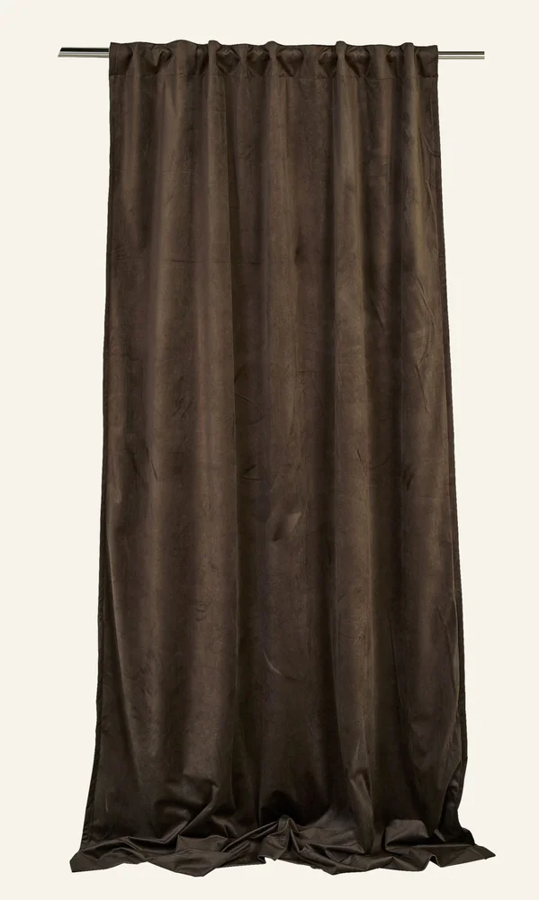 Lysdempende gardin mørk brun – 140×220 cm v:8077404