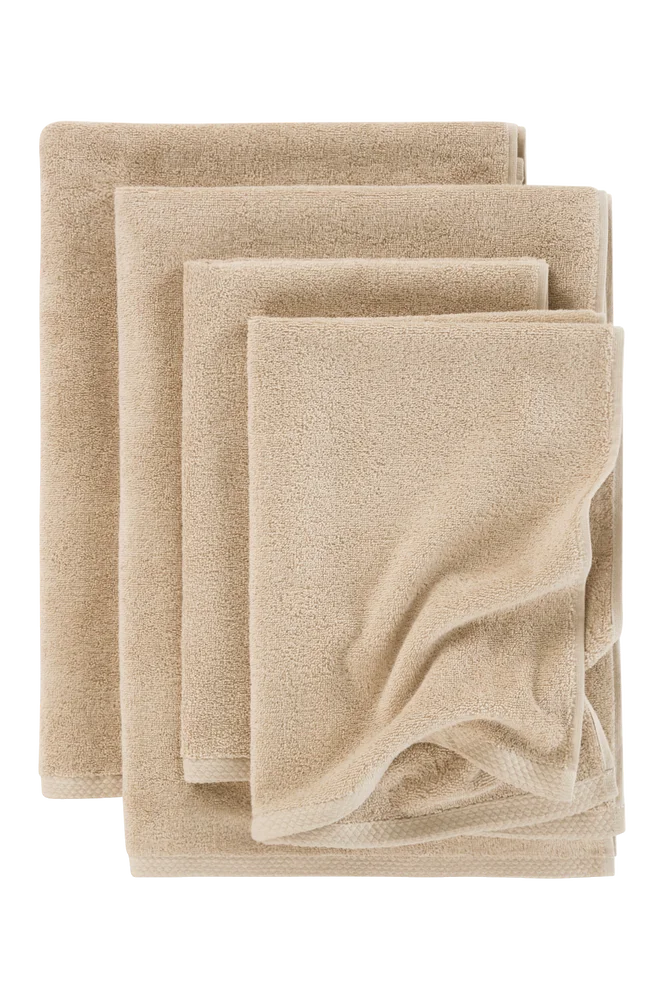 DARCY håndklesett 4-pakning – Beige – Tekstiler | m v:972157