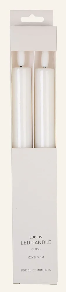 Led stakelys hvit – ø2×24,5 cm v:5250780 Led stakelys hvit – ø2×24,5 cm v:5250780