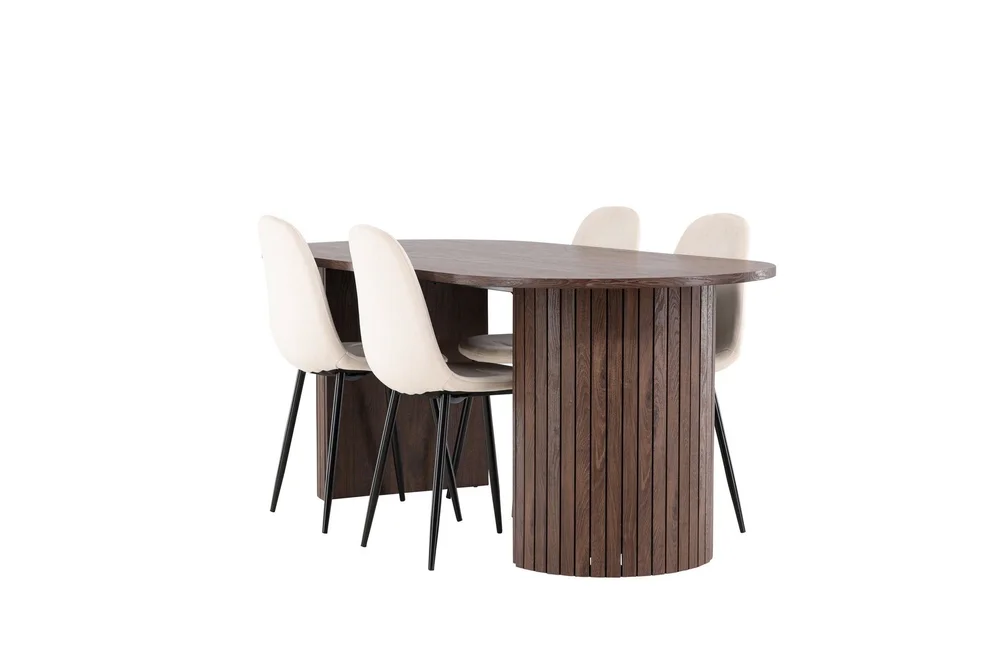Härön Spisegruppe 200 cm Oval med 4 Polar stoler v:4211682