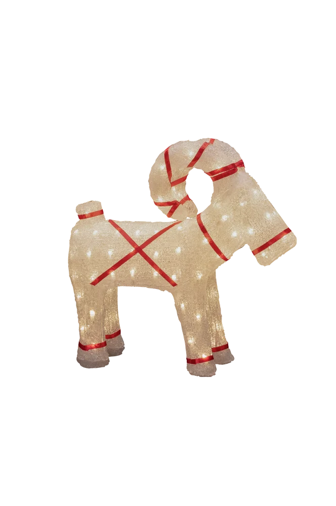 Julebukk LED høyde 48 cm – Hvit – Belysning | m v:5767160