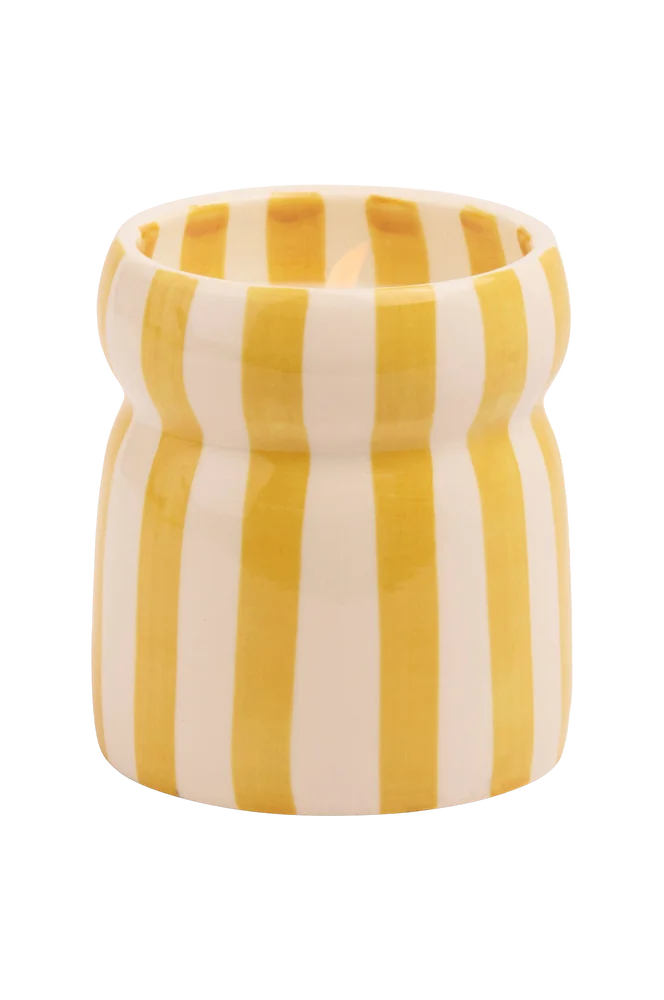 Cabana Duftlys Rust Striped Ceramic – Sienna Sunset i eske – Gul – Dekor | m v:9857875 Cabana Duftlys Rust Striped Ceramic – Sienna Sunset i eske – Gul – Dekor | m v:9857875