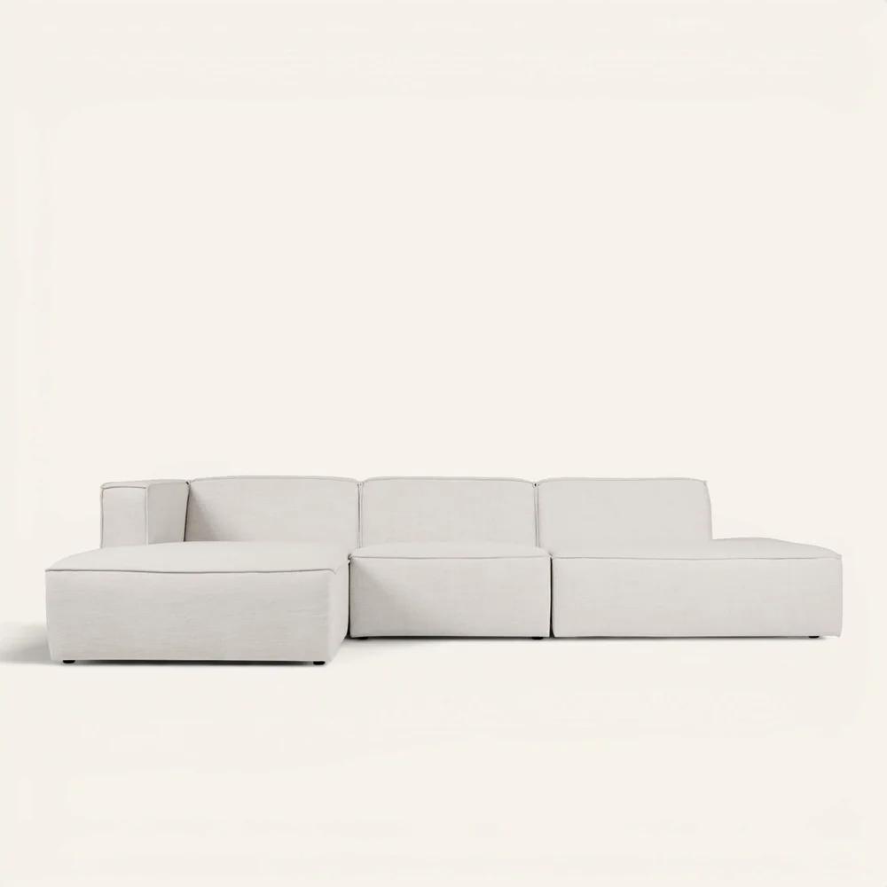 Modulsofa 3 deler åpen ende høyre natur - 338x153x73 cm v:4533010