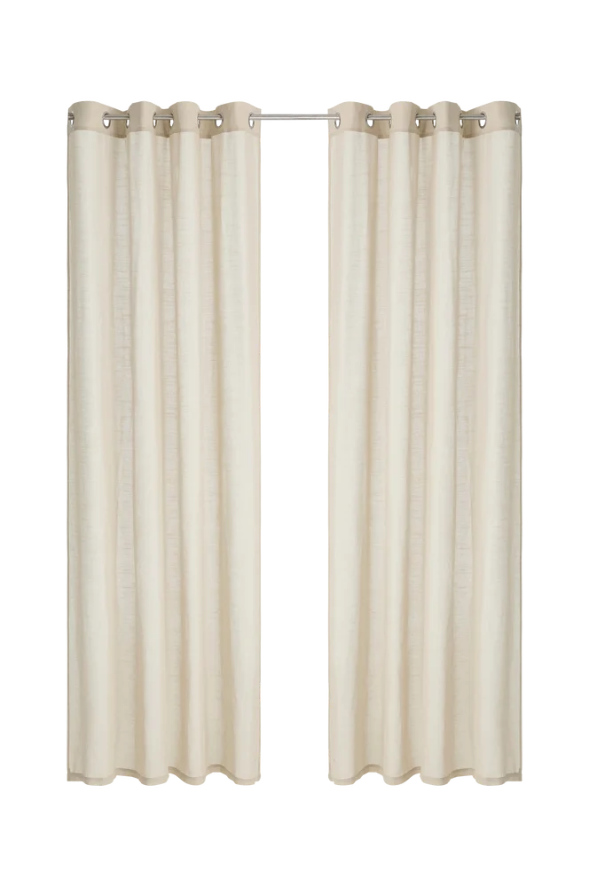 Gardin med maljer Nellie 2-pakning – Beige – Tekstiler | m v:4149539