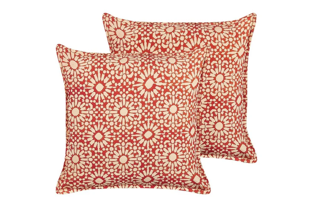 Pynteputer Ceiba sett av 2 Rød/beige v:6192404