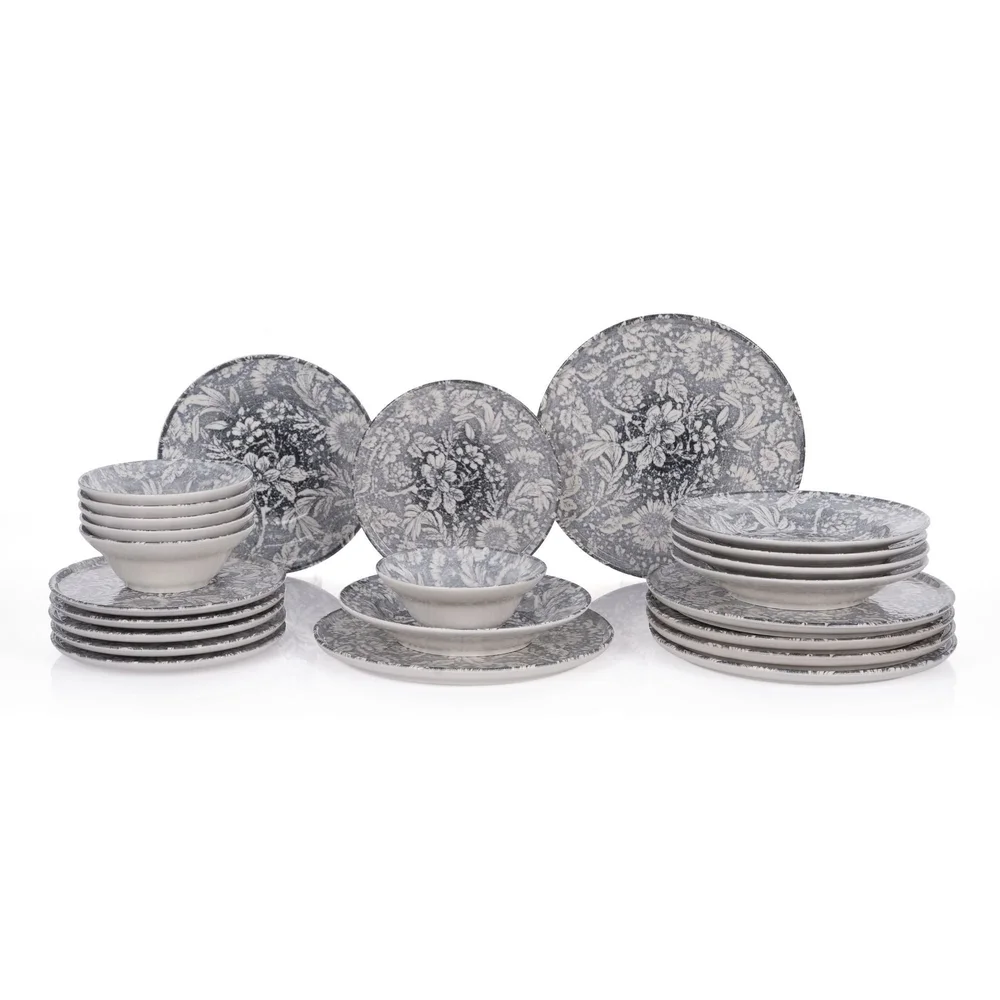 Middagsservise (24 deler) Opviq Stone Flower (32 x 32 x 29 cm) Flerfarget v:6354381 Middagsservise (24 deler) Opviq Stone Flower (32 x 32 x 29 cm) Flerfarget v:6354381