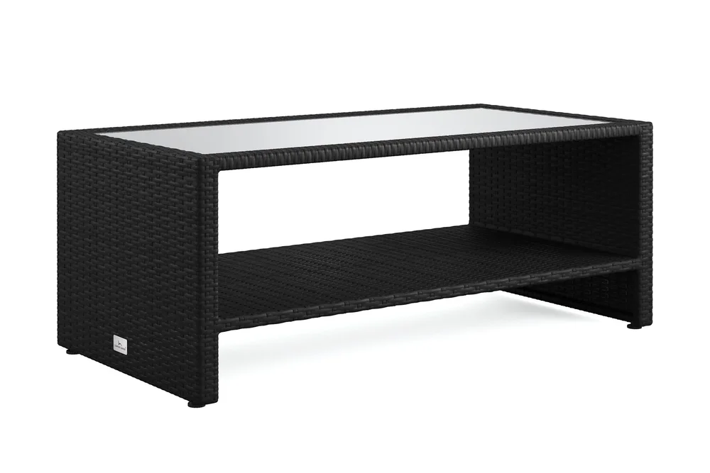 Bahamas Sofabord med Hylle Utendørs 113 cm Kunstrotting v:5702393
