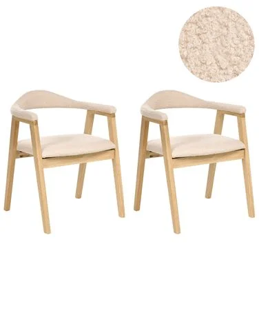 Sett med 2 spisestoler ONECO Heltre Lysebrun/lys beige v:9145780 Sett med 2 spisestoler ONECO Heltre Lysebrun/lys beige v:9145780