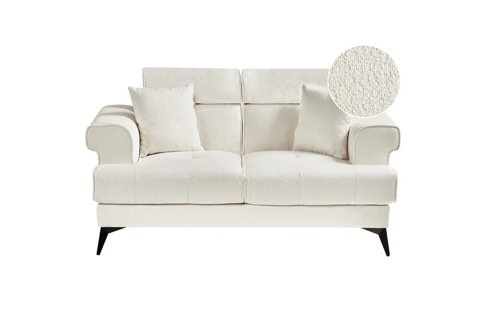 2-sitssoffa Beliani Skive Beige White||Black v:7012715 2-sitssoffa Beliani Skive Beige White||Black v:7012715