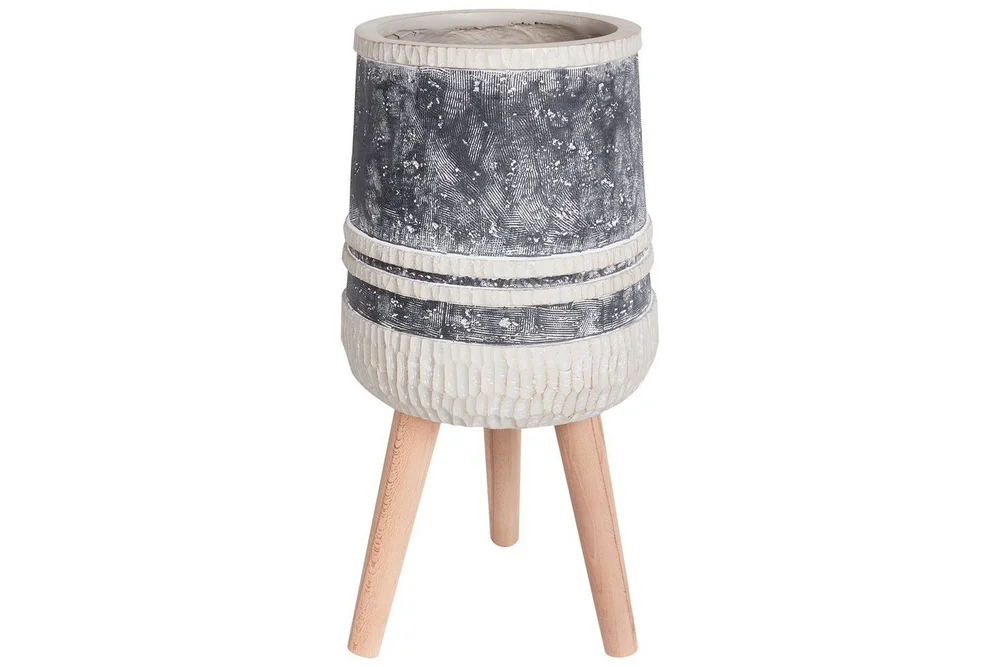 Trädgårdskruka Beliani Arisaema Light grey||Beige||Light colored wood v:9273899 Trädgårdskruka Beliani Arisaema Light grey||Beige||Light colored wood v:9273899