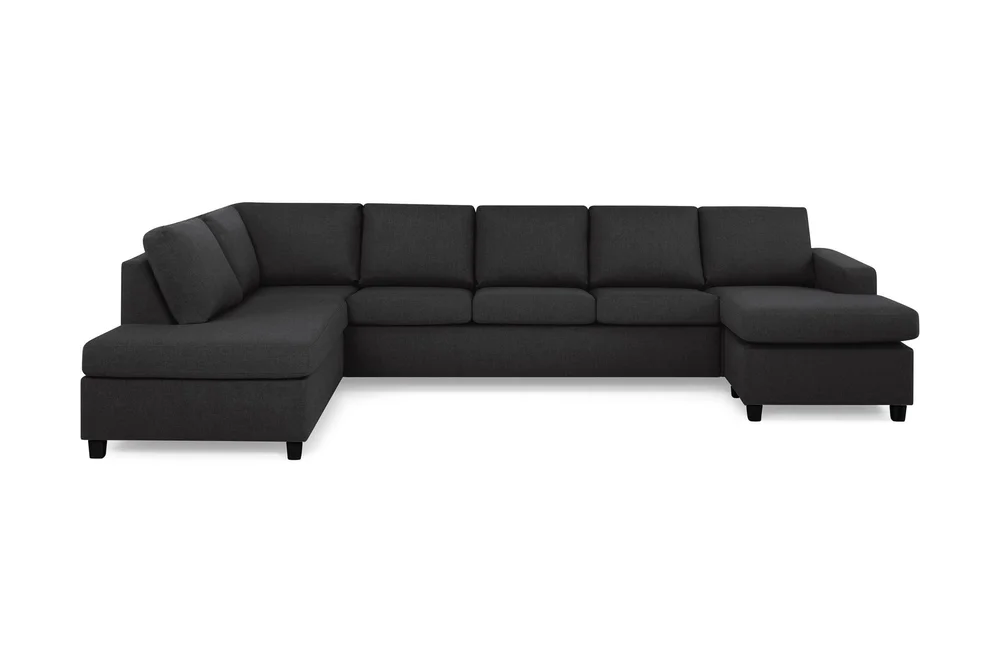 Crazy 5-seters Venstrevendt U-formet X-Large Sofa med Divan og Sjeselong i Stoff v:7058005