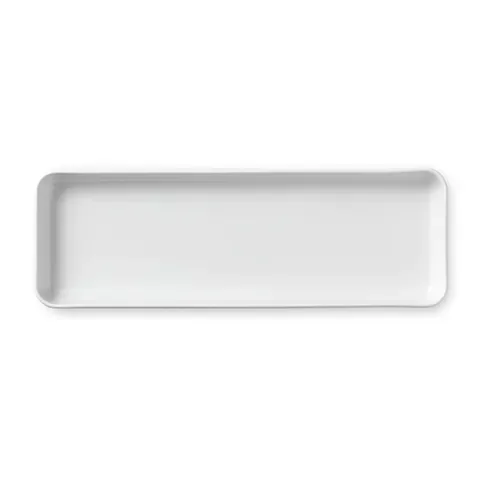 White Fluted rektangulært fat v:669452