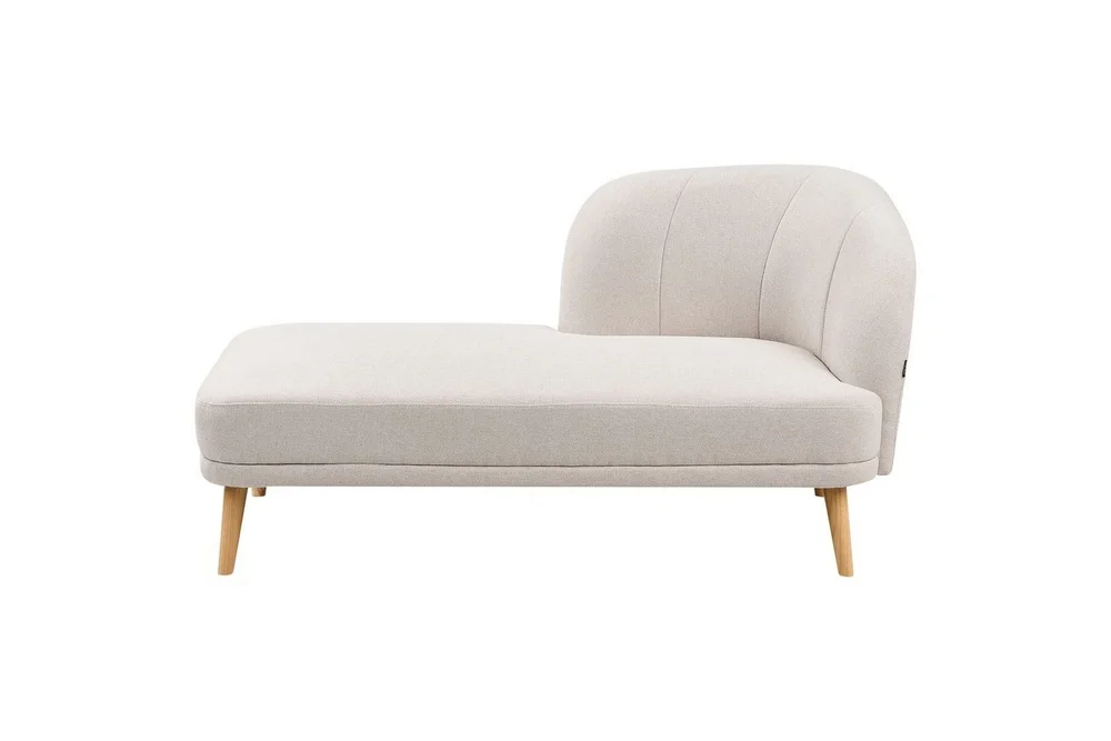 Schäslong Beliani Tanlay Beige, ljust trä, Högervänd Beige||Light colored wood Right-faced v:8628656