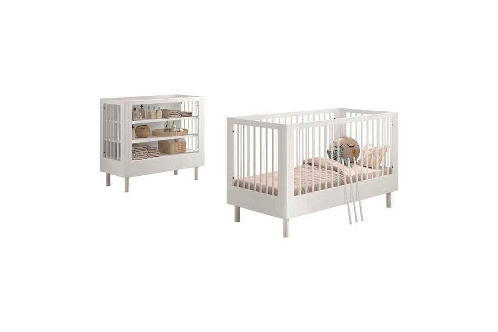 Spjälsäng med skötbord Jaxx Forrest Jaxx White v:7246427