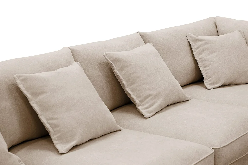 Rossita Lyx 6-seters høyrevendt U-formet ekstra dyp sofa med divan og sjeselong i stoff v:2134314
