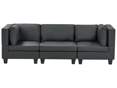Modulsofa 3-seter UNSTAD Kunstskinn Svart v:8693009 Modulsofa 3-seter UNSTAD Kunstskinn Svart v:8693009