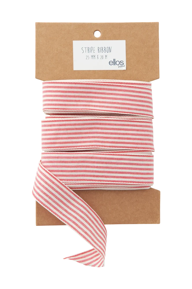 Gavebånd Stripe 20 m – Rød – Dekor | m v:5278706 Gavebånd Stripe 20 m – Rød – Dekor | m v:5278706