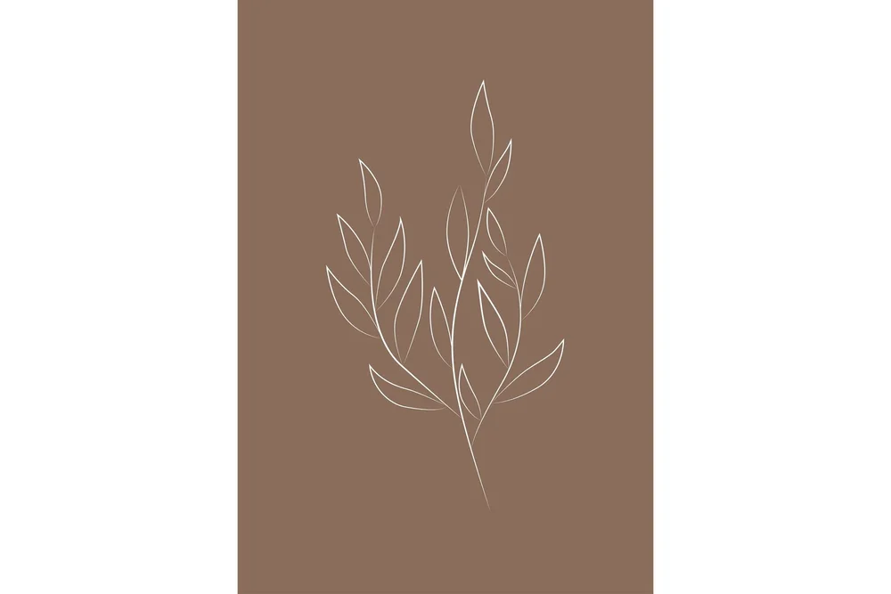 Poster Drawed leaf 70x100 cm v:8639409