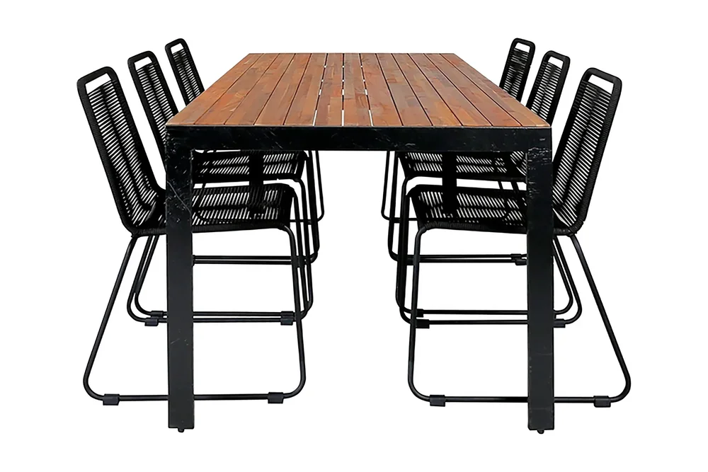 Bois Spisegruppe 205cm+6 Lindos Stablebare Stoler v:9476761 Bois Spisegruppe 205cm+6 Lindos Stablebare Stoler v:9476761