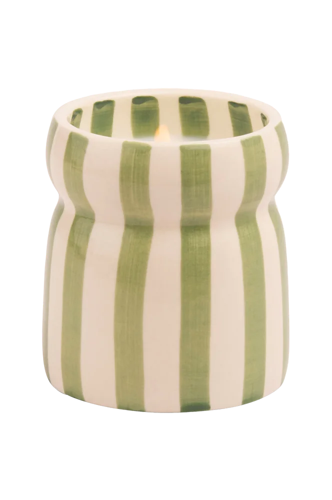 Cabana Duftlys Rust Striped Ceramic – Sienna Sunset i eske – Grønn – Dekor | m v:1924482 Cabana Duftlys Rust Striped Ceramic – Sienna Sunset i eske – Grønn – Dekor | m v:1924482