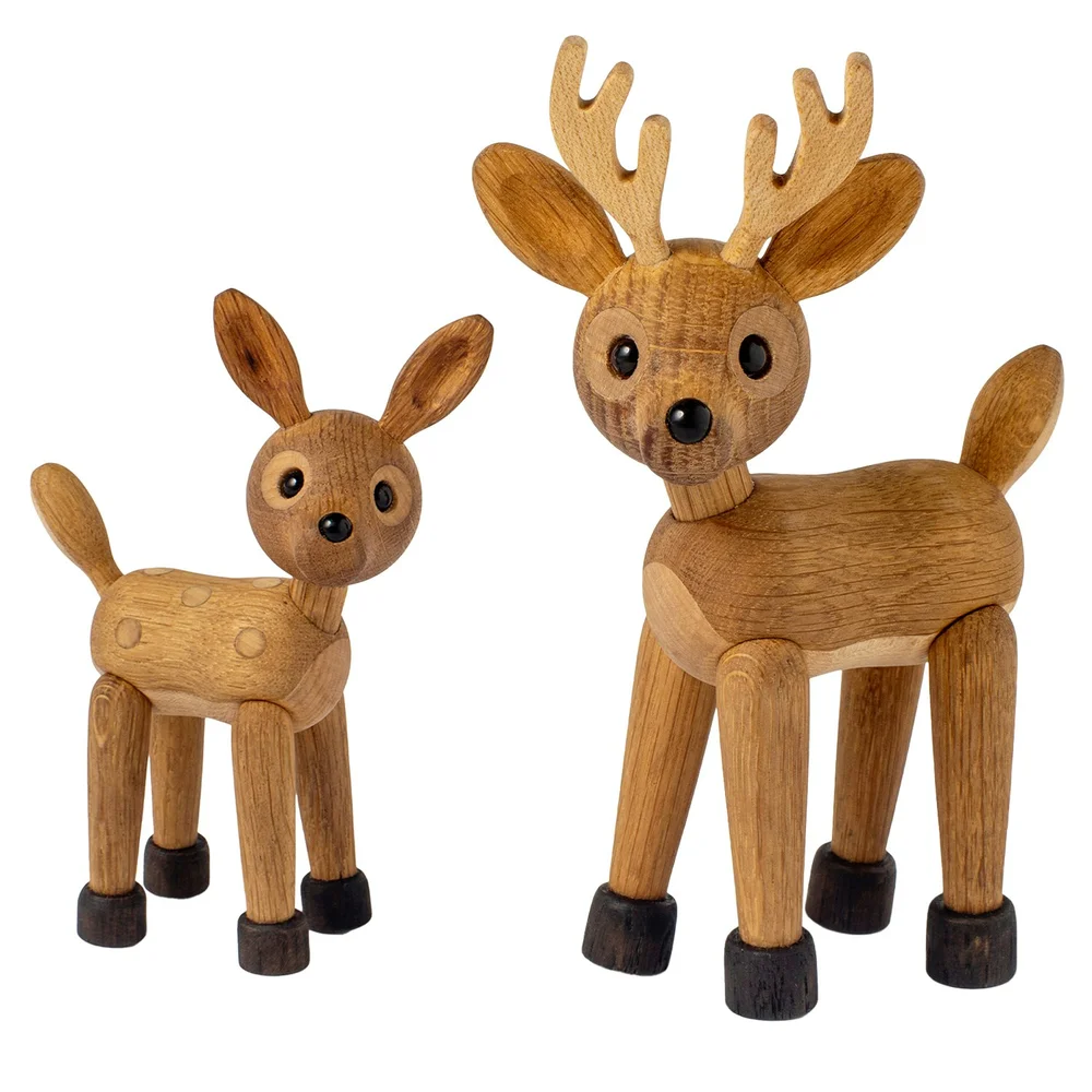 Spirit Deer Set With Wooden Figurines, Oak v:3276444 Spirit Deer Set With Wooden Figurines, Oak v:3276444