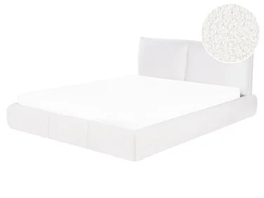 Vannseng Bouclé VINAY 160 x 200 cm Hvit v:6572960
