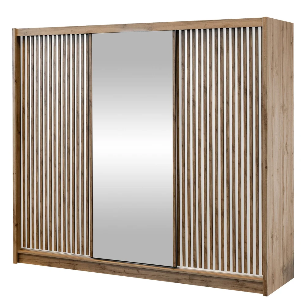 Swanley Garderobeskapeskap med speil 250x215 cm v:8771846