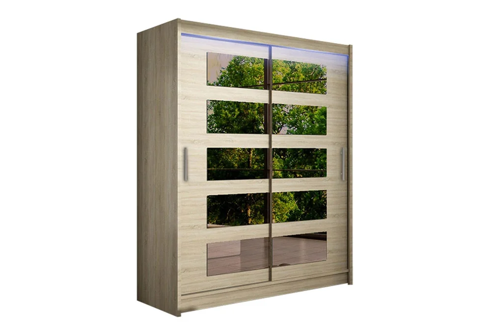 Leila Garderobe med Speil 150x200 cm v:8331991