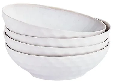 Sett med 4 dype tallerkener SESAME Steintøy Lysegrå v:1414670 Sett med 4 dype tallerkener SESAME Steintøy Lysegrå v:1414670