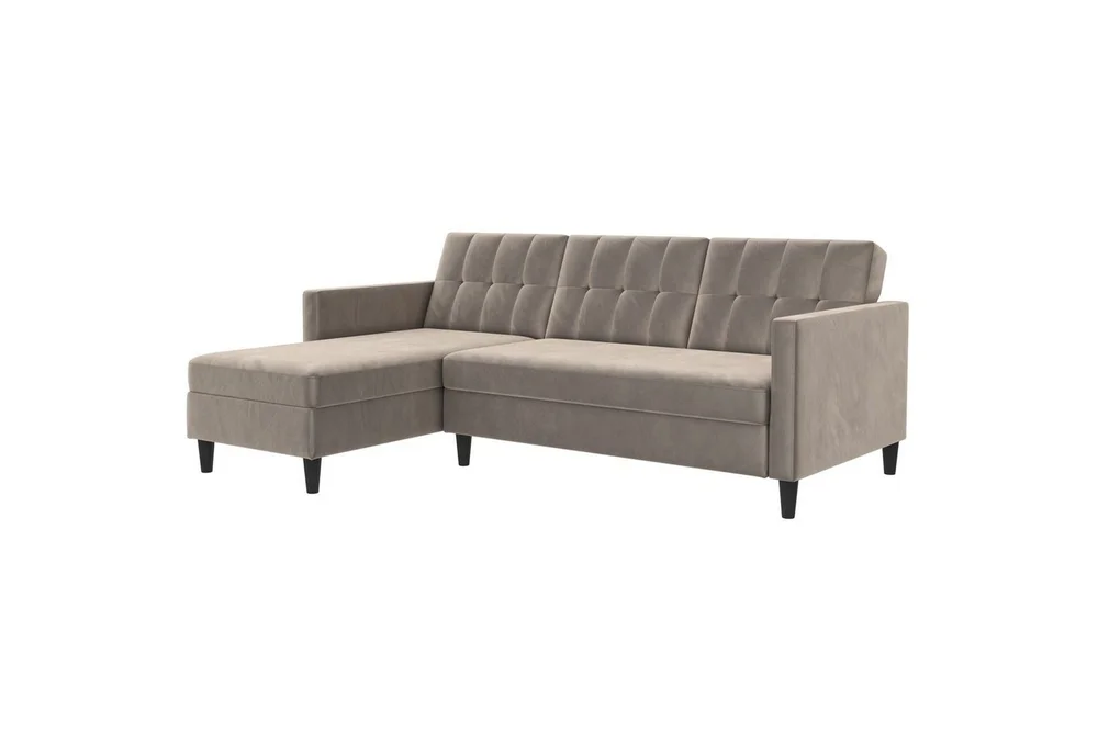 Sovesofa Hartford 213x153x82 cm, Taupe, Fløyel v:9639995