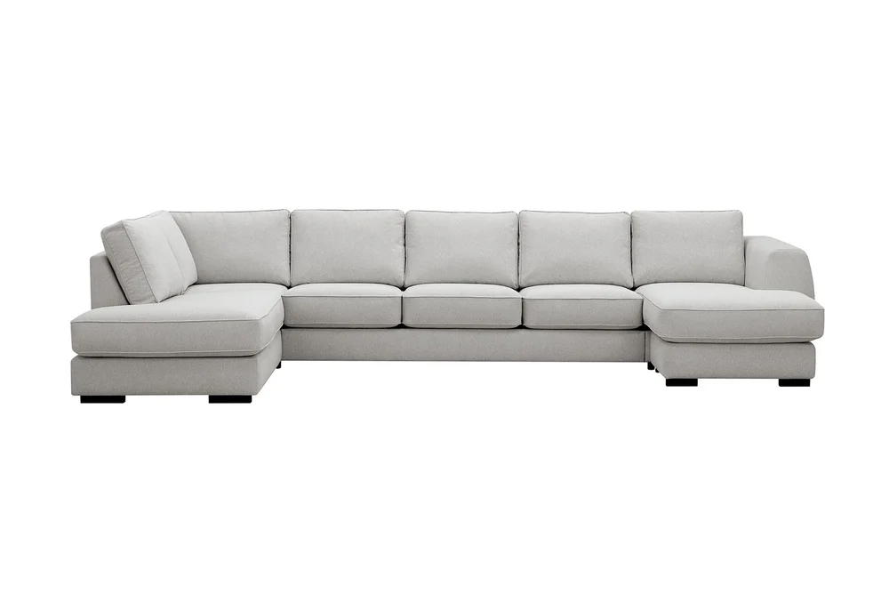 Optus 6-seters U-sofa med divan og sjeselong høyre v:4081512