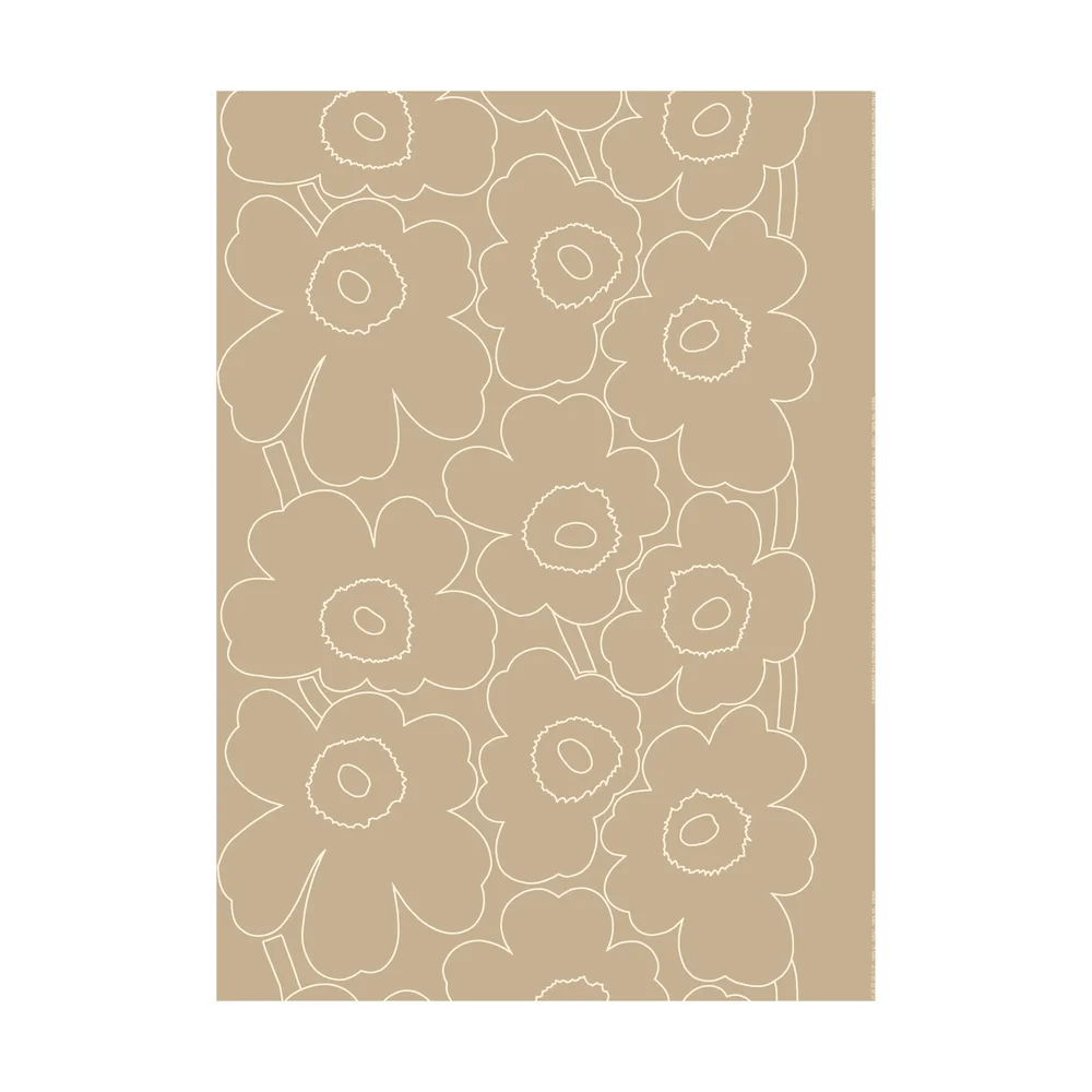 Piirto Unikko stoff ubleket lin v:4936672