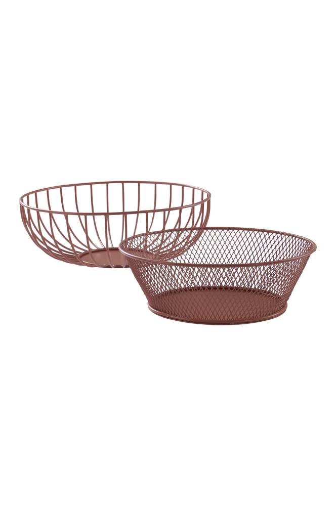 FREJA metallkurv 2-pakke – Rød – Kjøkken & husholdning | m v:702761 FREJA metallkurv 2-pakke – Rød – Kjøkken & husholdning | m v:702761