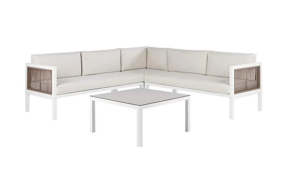 Loungegruppe Hvit/ brun BORELLO v:8479276
