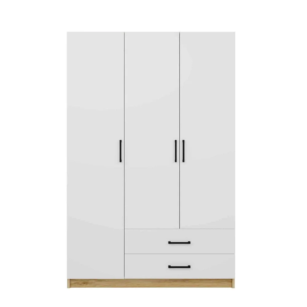 Garderobeskap Hanah Home Yaman (120 x 181 x 45 cm) Valnøtt hvit v:2182259