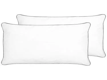 Sett med 2 hodeputer PELISTER Lav 40 x 80 cm Mikrofiber Hvit v:1795582