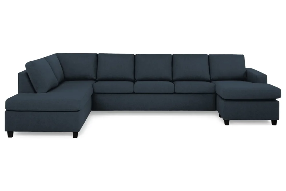 Crazy 5-seters Venstrevendt U-formet X-Large Sofa med Divan og Sjeselong i Stoff v:3016418