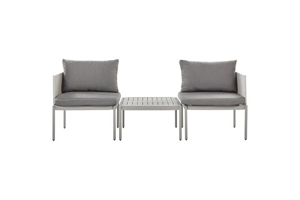 Loungegrupp Beliani Terracina Grå Grey v:4893220