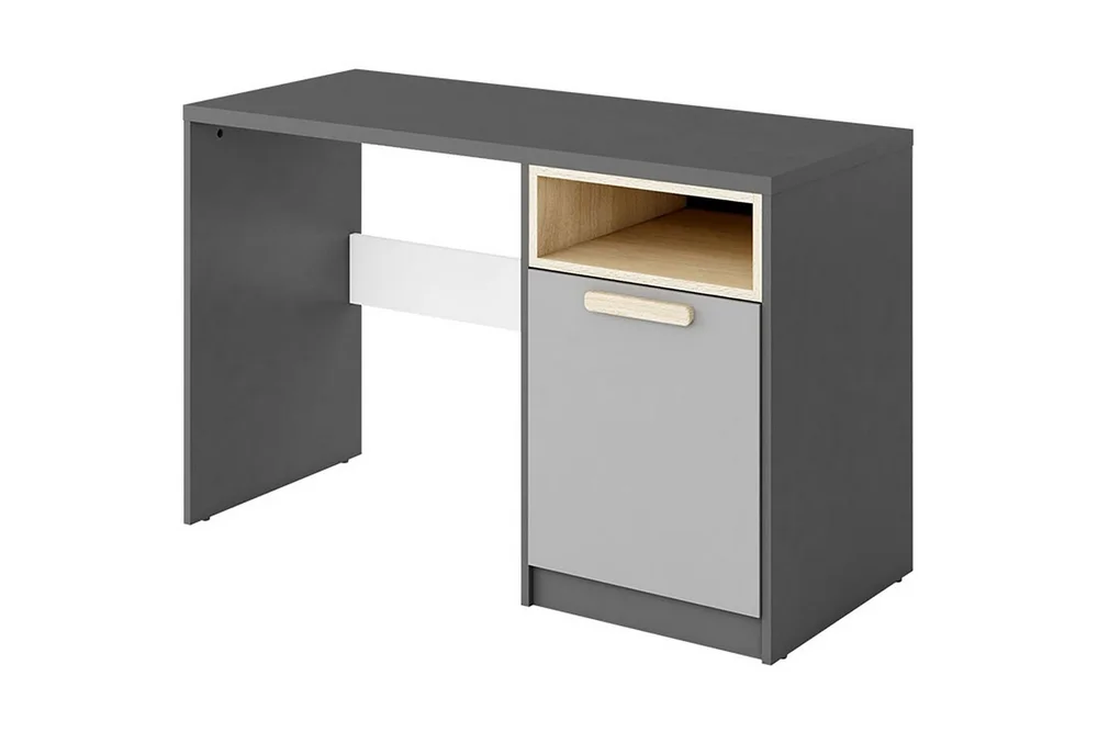 Bioley Skrivebord 120 cm med Oppbevaring Skap + Hylle v:4222245 Bioley Skrivebord 120 cm med Oppbevaring Skap + Hylle v:4222245