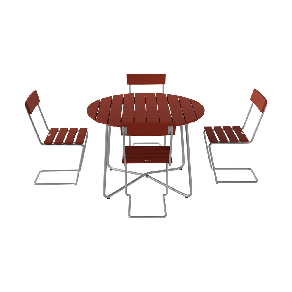 9A spisebord Ø100 cm + 4 Stol 1 v:8663286 9A spisebord Ø100 cm + 4 Stol 1 v:8663286