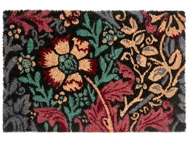 Dørmatte ILLIAMNA Flerfarget 50 x 80 cm Blomst Kokosfiber v:5823232