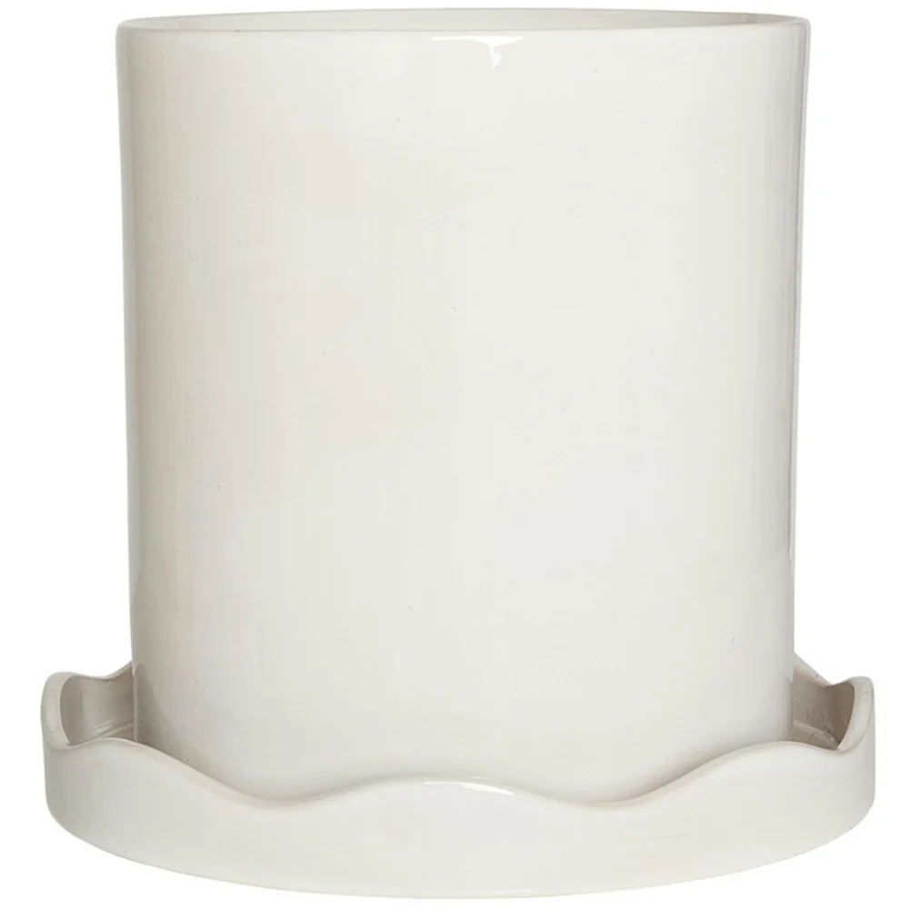 Nami Krukke Med Tallerken H30 cm, Hvit v:7803824